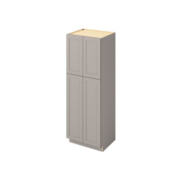 Cooper - 30" x 84" Utility Pantry, 4 Doors, 8 Shelves in Grey CGR-UP3084