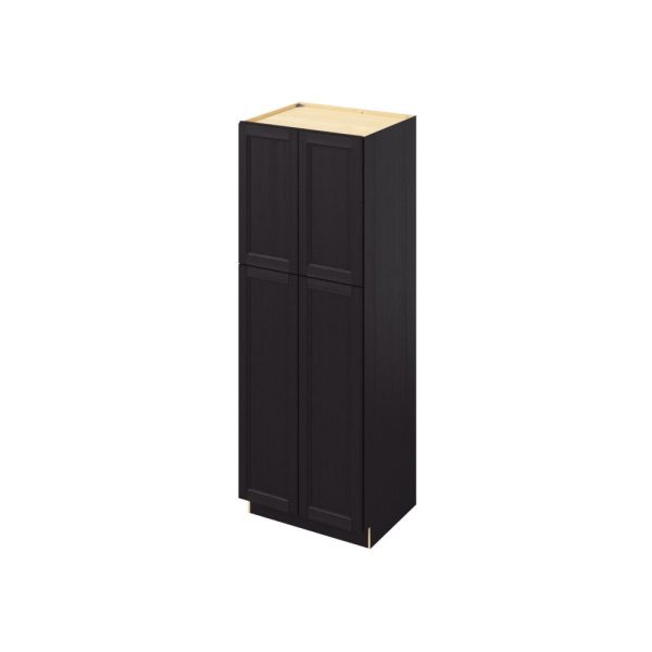 Monaco - 30" x 84" Utility Pantry, 4 Doors, 8 Shelves in Espresso MES-UP3084