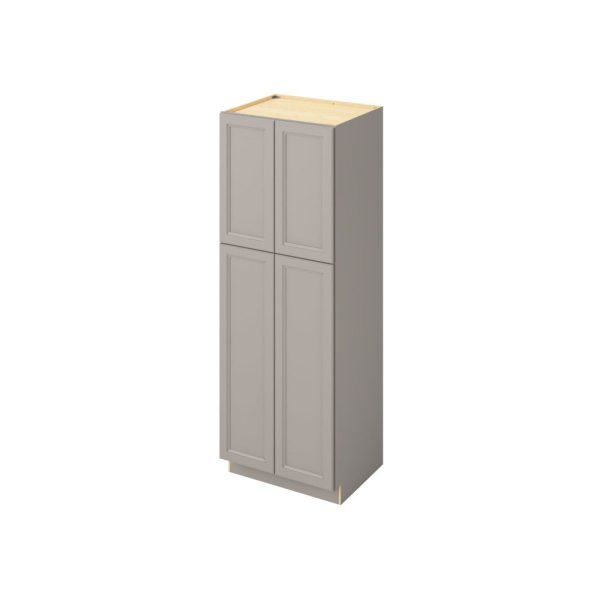 Monaco - 30" x 84" Utility Pantry, 4 Doors, 8 Shelves in Grey MGR-UP3084