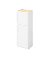 Monaco - 30" x 84" Utility Pantry, 4 Doors, 8 Shelves in White MWH-UP3084