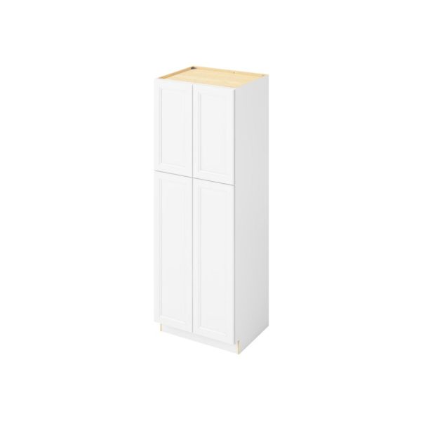 Monaco - 30" x 84" Utility Pantry, 4 Doors, 8 Shelves in White MWH-UP3084