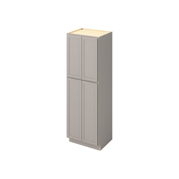 Hudson - 30" x 90" Utility Pantry, 4 Doors, 8 Shelves in Grey HGR-UP3090