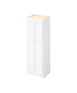 Hudson - 30" x 90" Utility Pantry, 4 Doors, 8 Shelves in White HWH-UP3090