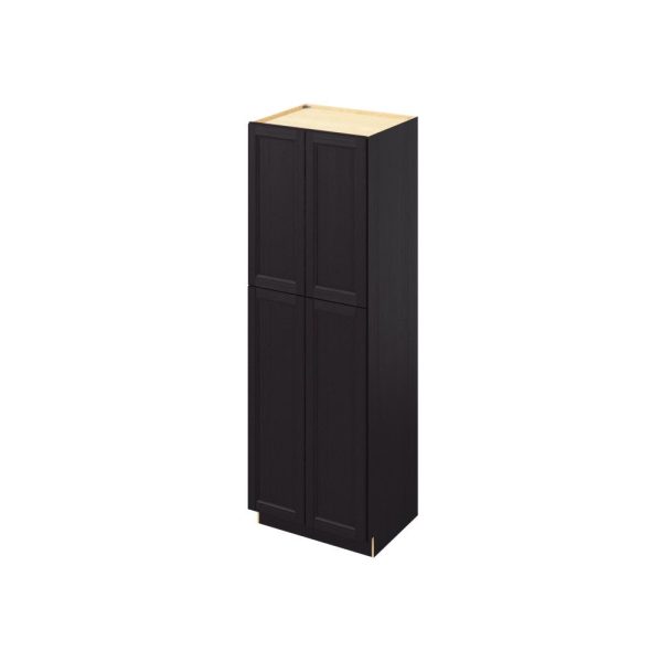 Monaco - 30" x 90" Utility Pantry, 4 Doors, 8 Shelves in Espresso MES-UP3090