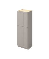 Monaco - 30" x 90" Utility Pantry, 4 Doors, 8 Shelves in Grey MGR-UP3090