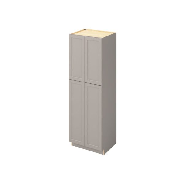 Monaco - 30" x 90" Utility Pantry, 4 Doors, 8 Shelves in Grey MGR-UP3090