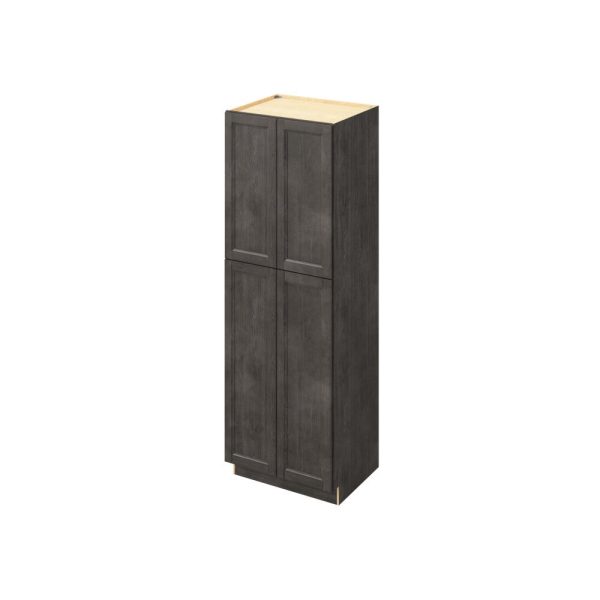 Monaco - 30" x 90" Utility Pantry, 4 Doors, 8 Shelves in Slate MSL-UP3090