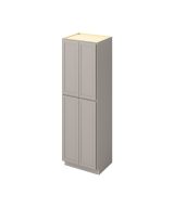 Hudson - 30" x 96" Utility Pantry, 4 Doors, 8 Shelves in Grey HGR-UP3096