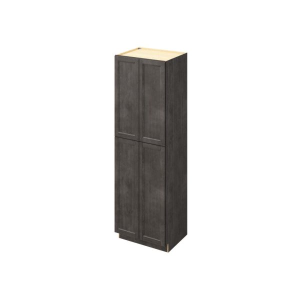 Monaco - 30" x 96" Utility Pantry, 4 Doors, 8 Shelves in Slate MSL-UP3096