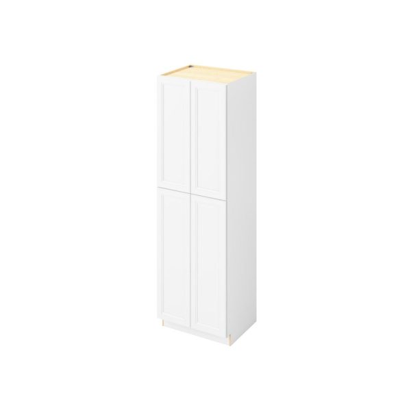 Monaco - 30" x 96" Utility Pantry, 4 Doors, 8 Shelves in White MWH-UP3096