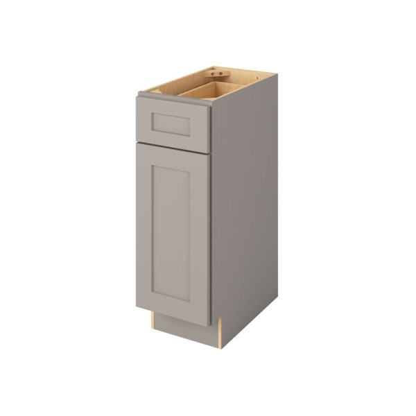 Cooper - 12" Vanity Base, 1 Door-1 Drawer, 1 Shelf in Grey CGR-VB12