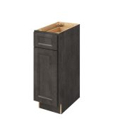 Monaco - 12" Vanity Base, 1 Door-1 Drawer, 1 Shelf in Slate MSL-VB12