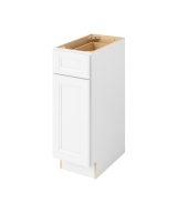 Monaco - 12" Vanity Base, 1 Door-1 Drawer, 1 Shelf in White MWH-VB12