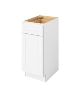 Cooper - 15" Vanity Base, 1 Door-1 Drawer, 1 Shelf in White CWH-VB15