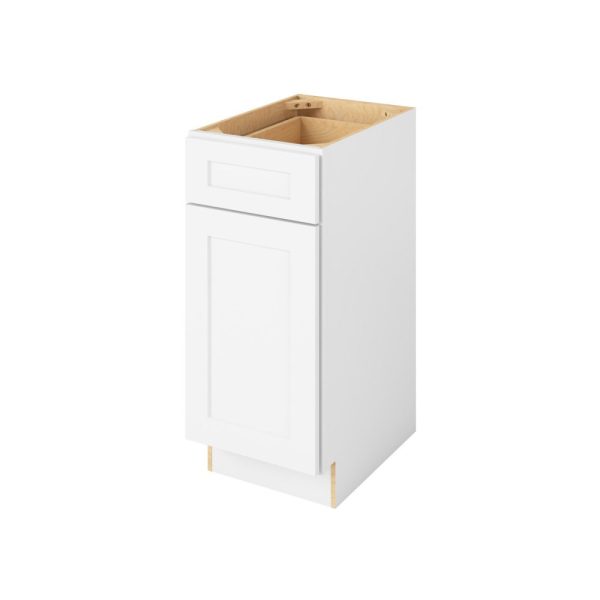 Cooper - 15" Vanity Base, 1 Door-1 Drawer, 1 Shelf in White CWH-VB15