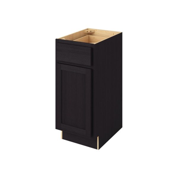 Hudson - 15" Vanity Base, 1 Door-1 Drawer, 1 Shelf in Espresso HES-VB15