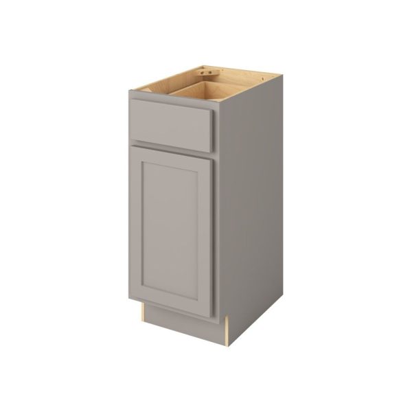 Hudson - 15" Vanity Base, 1 Door-1 Drawer, 1 Shelf in Grey HGR-VB15