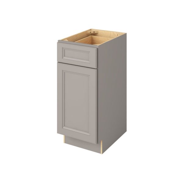 Monaco - 15" Vanity Base, 1 Door-1 Drawer, 1 Shelf in Grey MGR-VB15