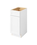 Monaco - 15" Vanity Base, 1 Door-1 Drawer, 1 Shelf in White MWH-VB15