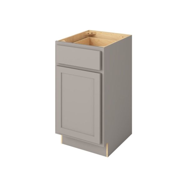 Hudson - 18" Vanity Base, 1 Door-1 Drawer, 1 Shelf in Grey HGR-VB18