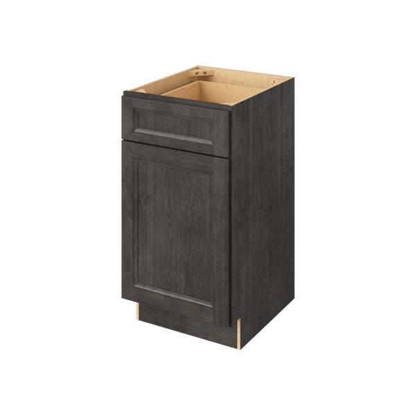 Monaco - 18" Vanity Base, 1 Door-1 Drawer, 1 Shelf in Slate MSL-VB18