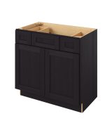 Cooper - 36" Vanity Base Top Drawers, 2 Doors-2 Drawers-1 False Front in Espresso CES-VBTD36