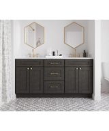 Cooper - 36" Vanity Base Top Drawers, 2 Doors-2 Drawers-1 False Front in Slate CSL-VBTD36