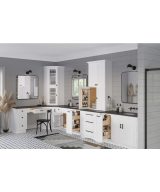 Cooper - 36" Vanity Base Top Drawers, 2 Doors-2 Drawers-1 False Front in White CWH-VBTD36