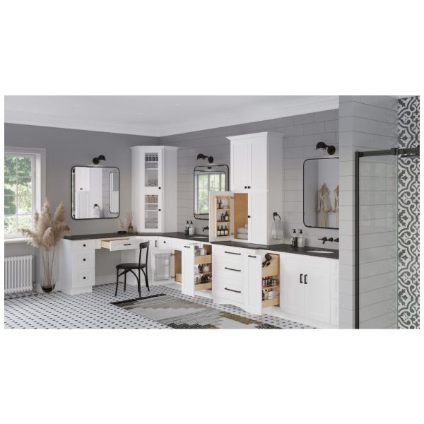 Cooper - 36" Vanity Base Top Drawers, 2 Doors-2 Drawers-1 False Front in White CWH-VBTD36