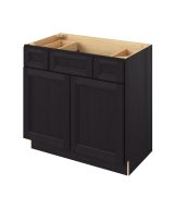 Monaco - 36" Vanity Base Top Drawers, 2 Doors-2 Drawers-1 False Front in Espresso MES-VBTD36