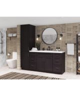 Monaco - 36" Vanity Base Top Drawers, 2 Doors-2 Drawers-1 False Front in Espresso MES-VBTD36