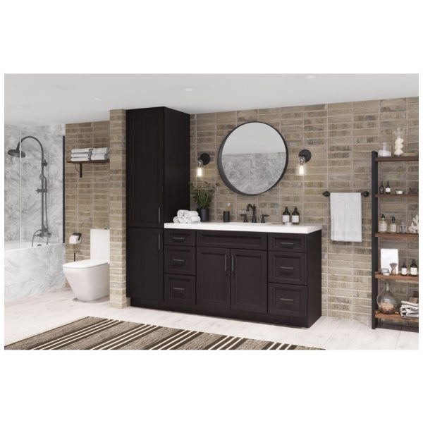 Monaco - 36" Vanity Base Top Drawers, 2 Doors-2 Drawers-1 False Front in Espresso MES-VBTD36