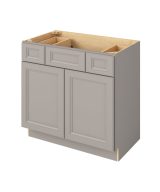 Monaco - 36" Vanity Base Top Drawers, 2 Doors-2 Drawers-1 False Front in Grey MGR-VBTD36