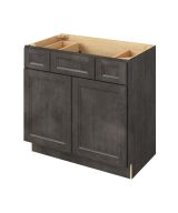 Monaco - 36" Vanity Base Top Drawers, 2 Doors-2 Drawers-1 False Front in Slate MSL-VBTD36