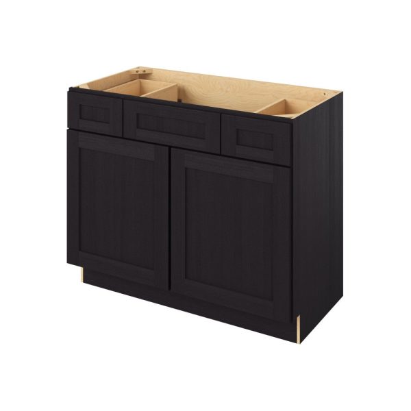 Cooper - 42" Vanity Base Top Drawers, 2 Doors-2 Drawers-1 False Front in Espresso CES-VBTD42