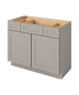 Cooper - 42" Vanity Base Top Drawers, 2 Doors-2 Drawers-1 False Front in Grey CGR-VBTD42