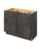 Cooper - 42" Vanity Base Top Drawers, 2 Doors-2 Drawers-1 False Front in Slate CSL-VBTD42