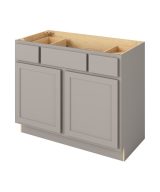 Hudson - 42" Vanity Base Top Drawers, 2 Doors-2 Drawers-1 False Front in Grey HGR-VBTD42