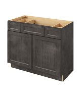 Monaco - 42" Vanity Base Top Drawers, 2 Doors-2 Drawers-1 False Front in Slate MSL-VBTD42