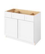 Monaco - 42" Vanity Base Top Drawers, 2 Doors-2 Drawers-1 False Front in White MWH-VBTD42