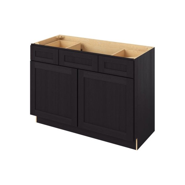 Cooper - 48" Vanity Base Top Drawers, 2 Doors-2 Drawers-1 False Front in Espresso CES-VBTD48