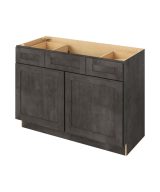 Cooper - 48" Vanity Base Top Drawers, 2 Doors-2 Drawers-1 False Front in Slate CSL-VBTD48