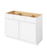 Cooper - 48" Vanity Base Top Drawers, 2 Doors-2 Drawers-1 False Front in White CWH-VBTD48