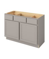 Hudson - 48" Vanity Base Top Drawers, 2 Doors-2 Drawers-1 False Front in Grey HGR-VBTD48