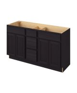 Hudson - 60" Vanity Combo Sink Three Drawers, 4 Doors-3 Drawers-2 False Fronts in Espresso 3-HES-VCDB60