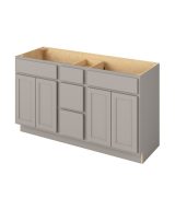 Hudson - 60" Vanity Combo Sink Three Drawers, 4 Doors-3 Drawers-2 False Fronts in Grey 3-HGR-VCDB60