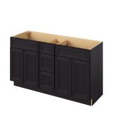 Monaco - 60" Vanity Combo Sink Three Drawers, 4 Doors-3 Drawers-2 False Fronts in Espresso 3-MES-VCDB60