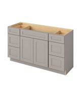 Cooper - 60" Vanity Combo Sink Six Drawer, 2 Doors-6 Drawers-1 False Front in Grey 6-CGR-VCDB60