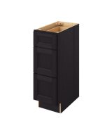 Monaco - 12" Vanity Three Drawer Base, 3 Drawers in Espresso 3-MES-VDB12