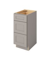 Cooper - 15" Vanity Three Drawer Base, 3 Drawers in Grey 3-CGR-VDB15